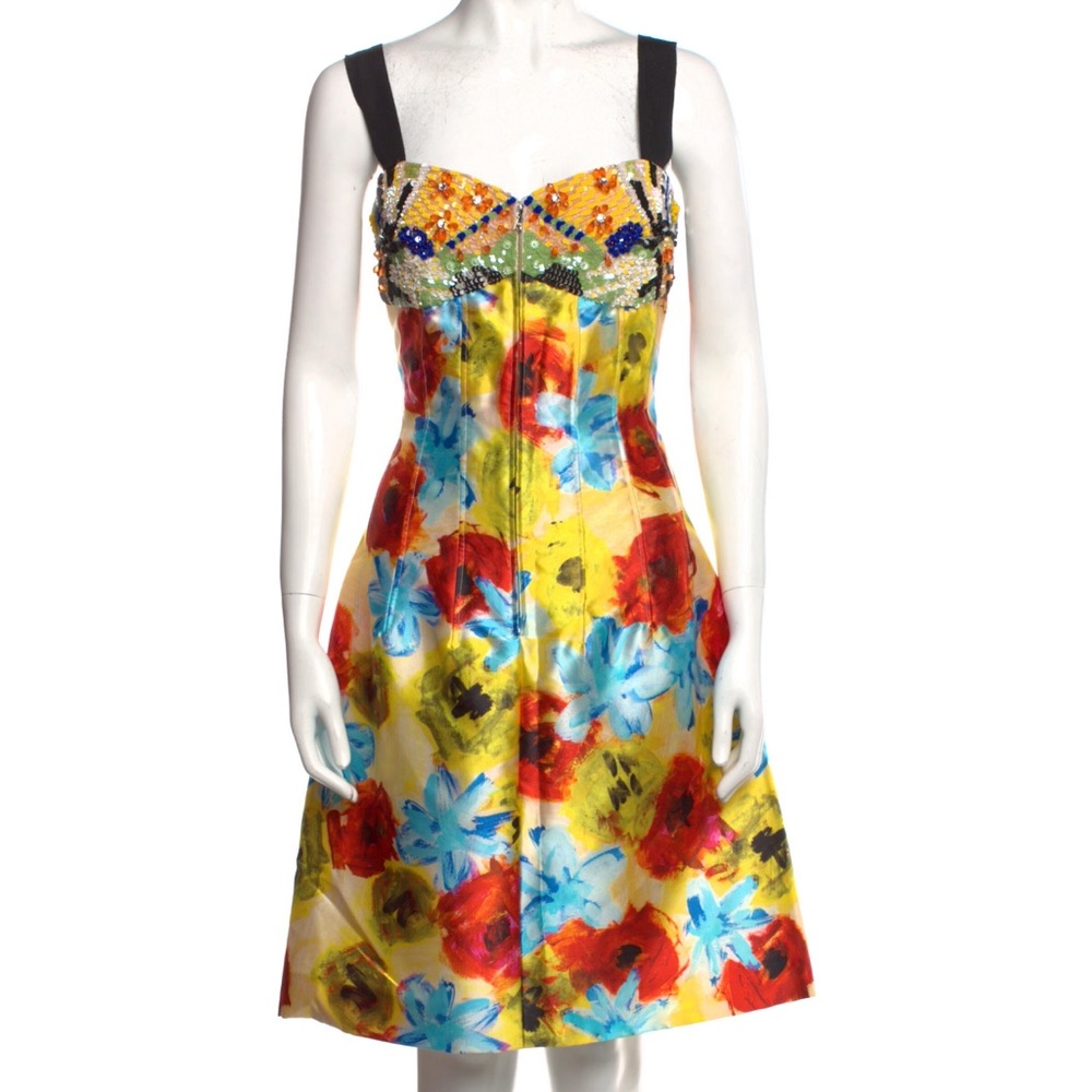 Oscar De La Renta Embellished Dress
